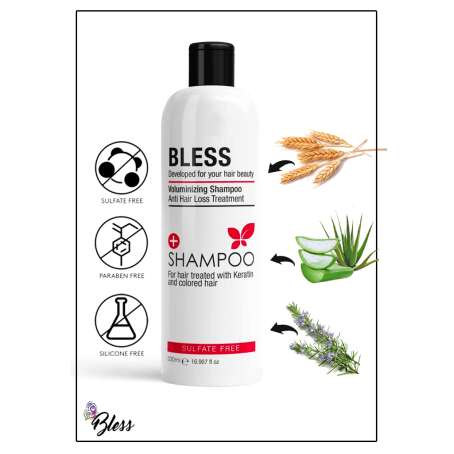 Bless Shampoo For Hair Treated With Keratin And Colored Hair - 500 Ml