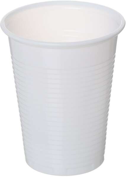 White Plastic Cups Medium 100 Pcs