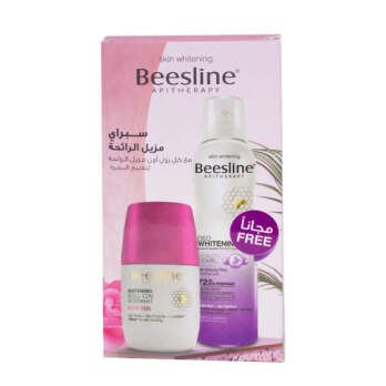 بيزلين سبراي (تألق اللؤلؤ) مزيل الرائحة لتفتيح البشرة + رول أون (عطر الورد) مزيل الرائحة لتفتيح البشرة - عرض خاص