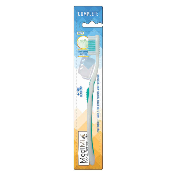 فرشاة أسنان ميدي مكس كومبليت بغطاء - MediMix Complete Toothbrush with Cap