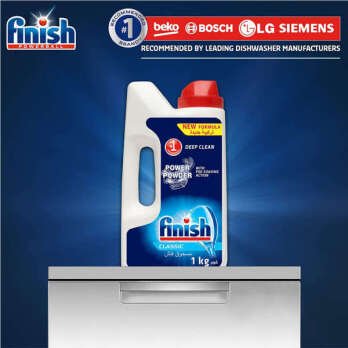 فنش مسحوق غسيل لغسالات الاطباق 1ك + عبوة 400مل