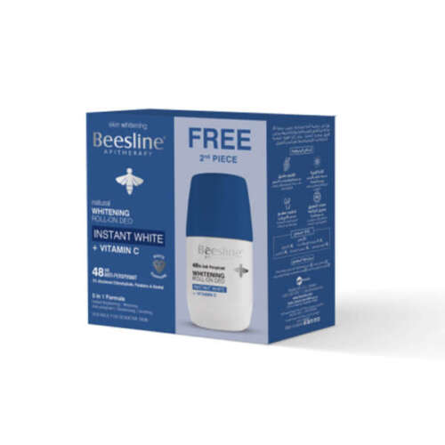 Beesline Whitening Roll-On Deodorant 5×1 Instant White - 1+1 free
