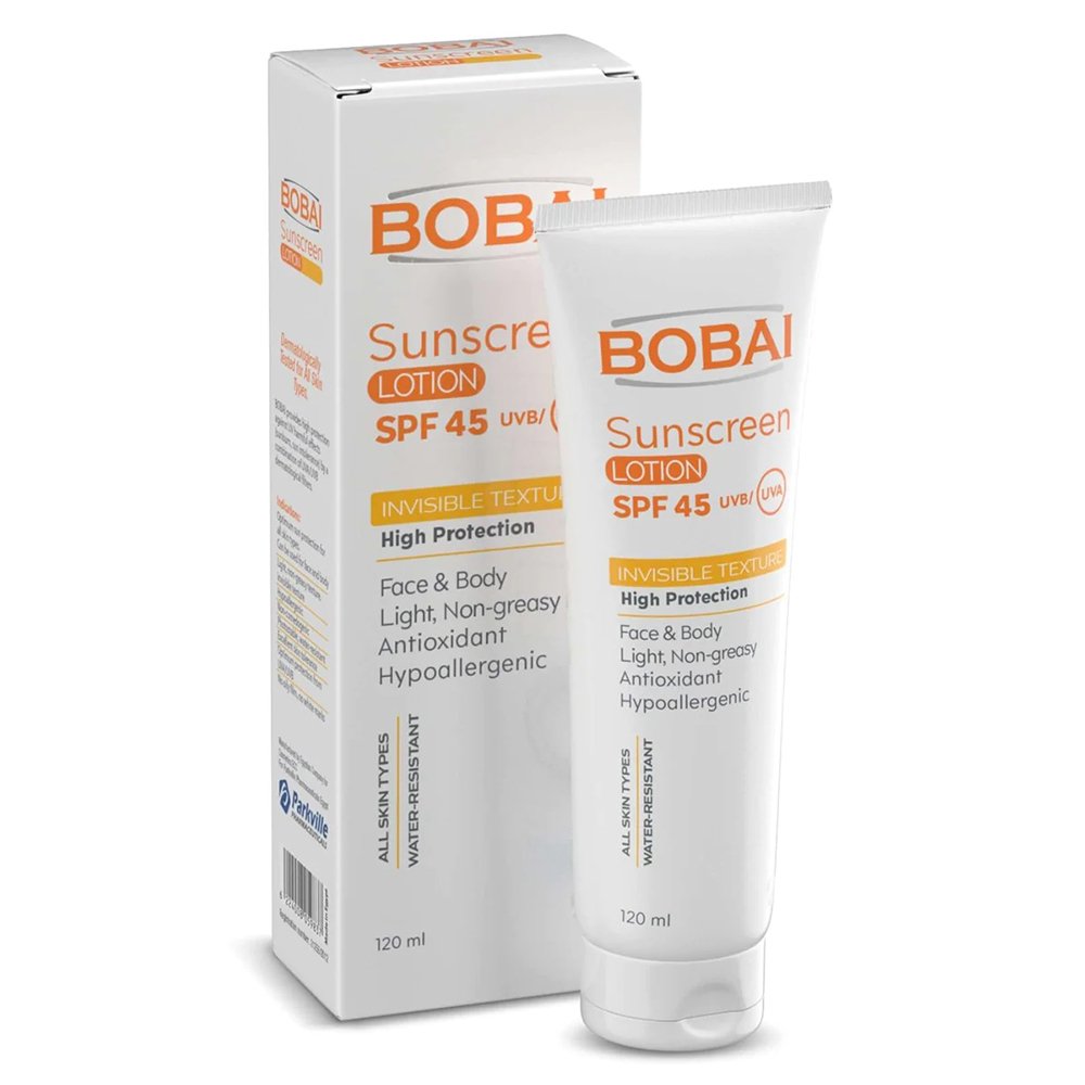 بوباى صن اسكرين لوشن spf 45 MediMix Egypt bobai وقاية من الشمس