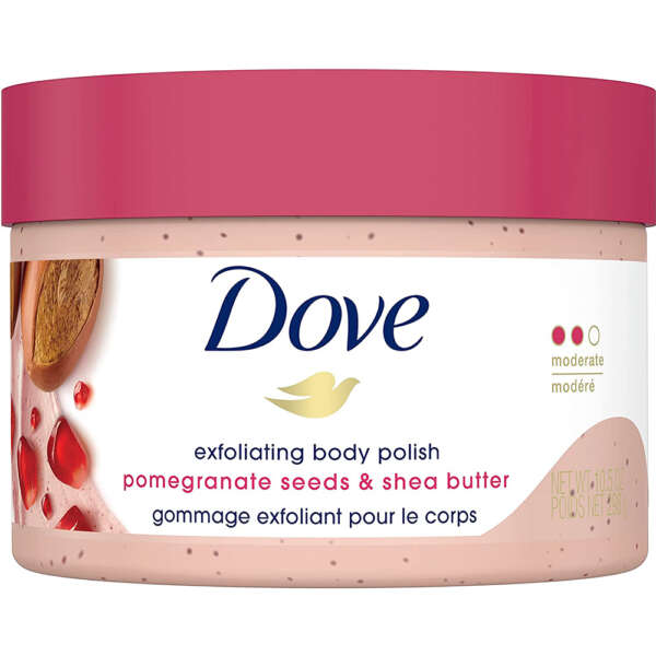 Dove Exfoliating Body Polish and Scrub with Macadamia and Rice Milk - 298gm