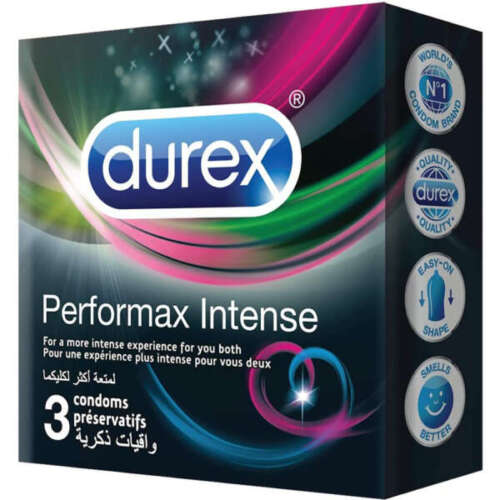 Durex Condom Performax Intense Natural Latex - pack of 3
