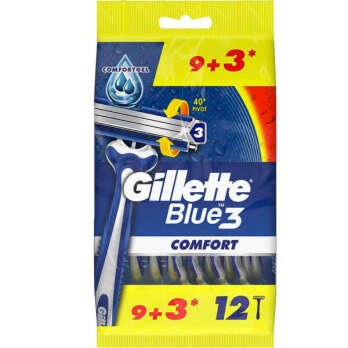 Gillette Razor Blue 3 Long Sleeve For Men -12 Pieces