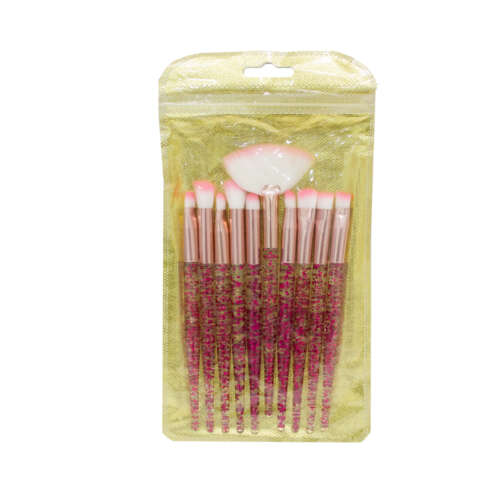 Glitter Makeup Brush Set -10 pieces pink