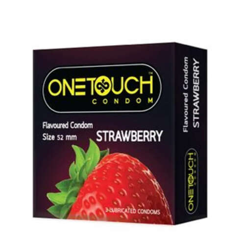 One Touch Condom Strawberry - 3 Pieces