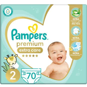 بامبرز عناية مميزة مقاس 2, 70 حفاضة