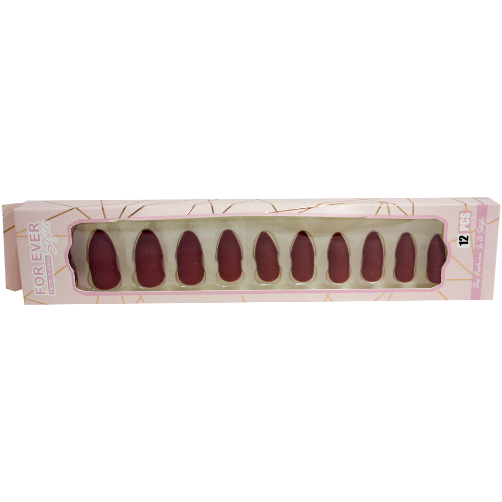 Artificial nails for adults - burgundy