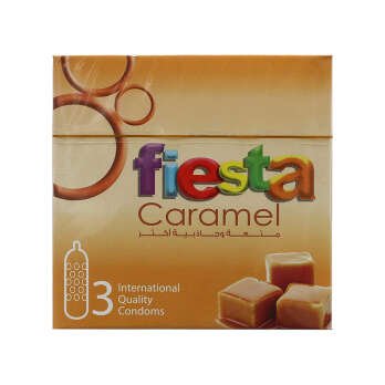 فييستا واقي ذكري برائحة الكراميل - 3 قطع