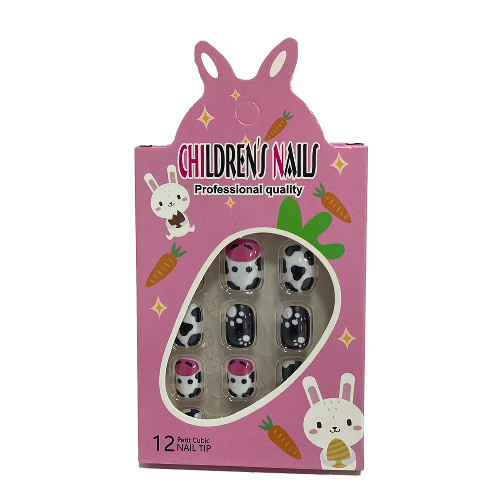 Kids False Nails - Cow