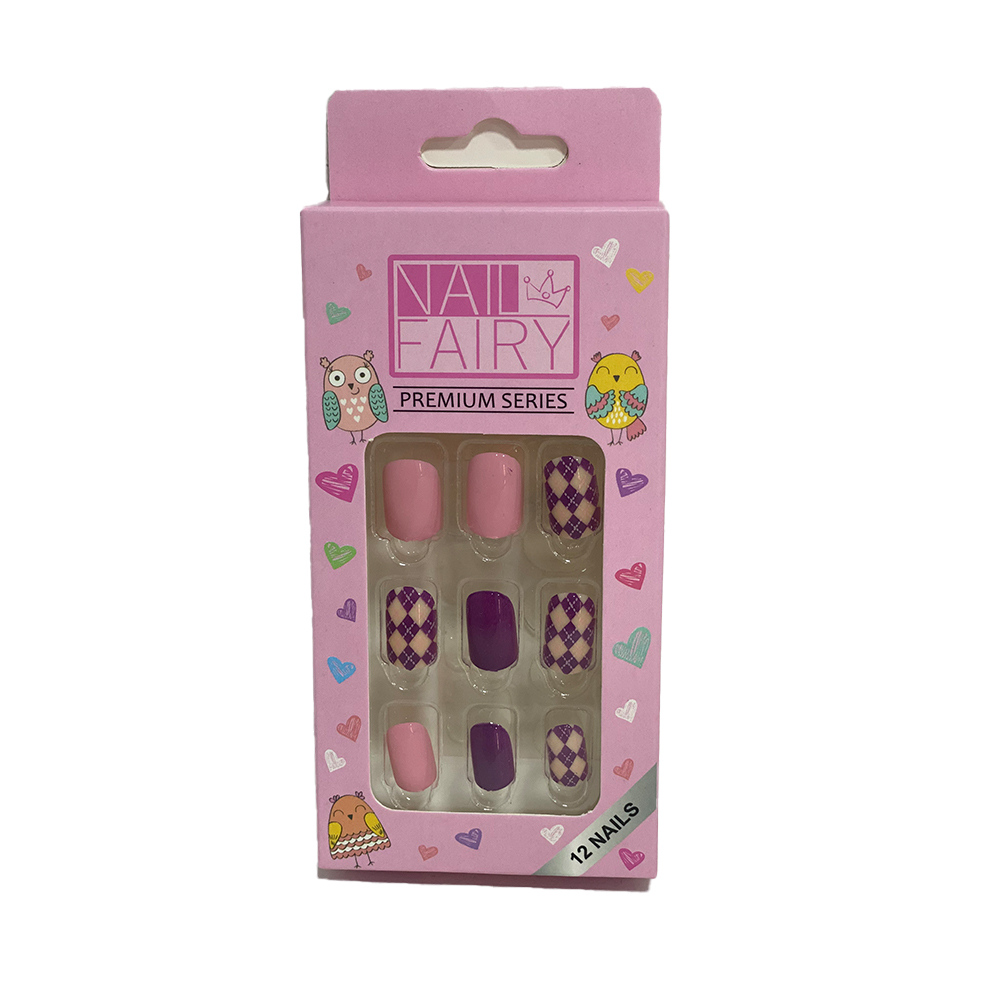 Kids False Nails - Purple