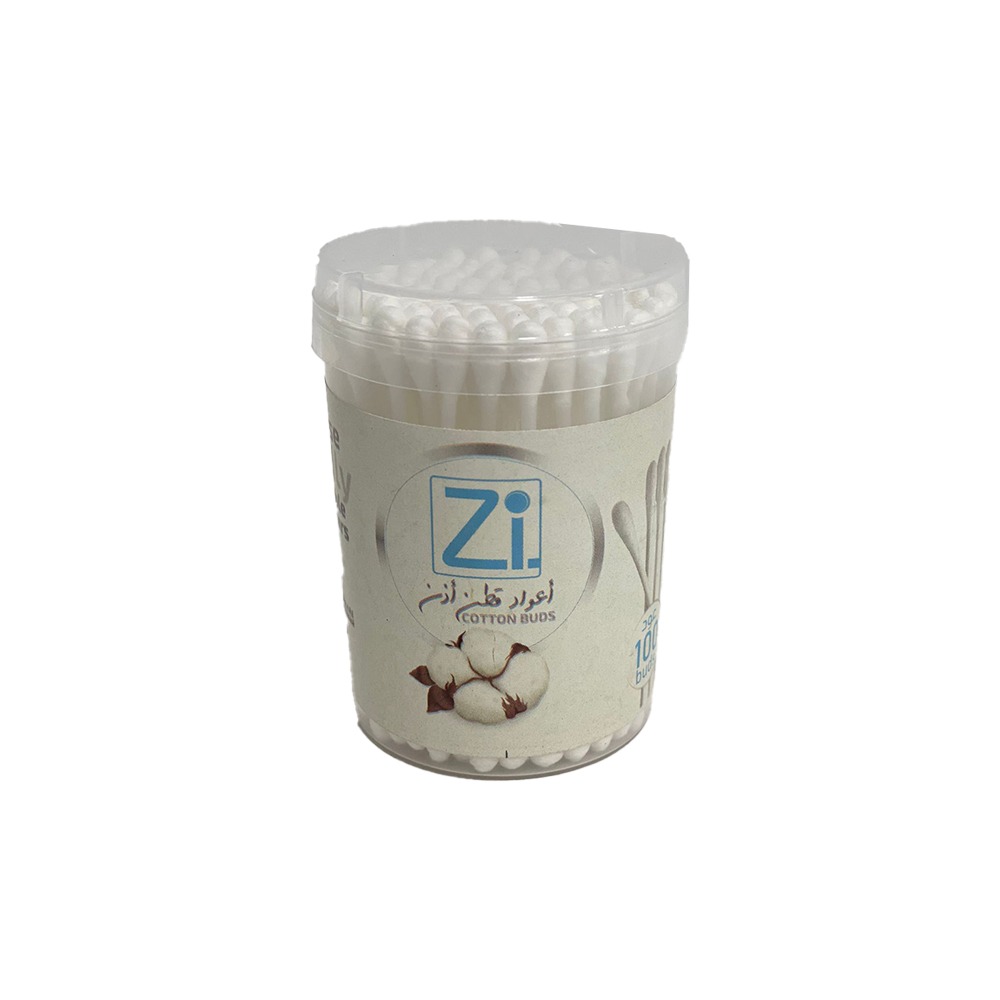 Zi Cotton Ear Cleaning Swabs - 100 Plastic Sticks