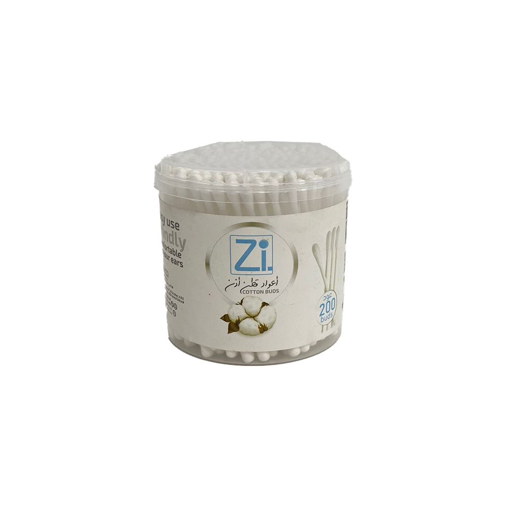 Zi Cotton Ear Cleaning Swabs -200 Plastic Sticks