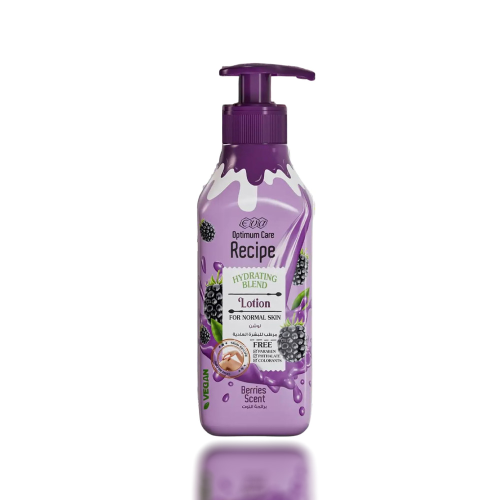 Eva Optimum Care Recipe Lotion for Normal Skin Berry Scent - 370ml