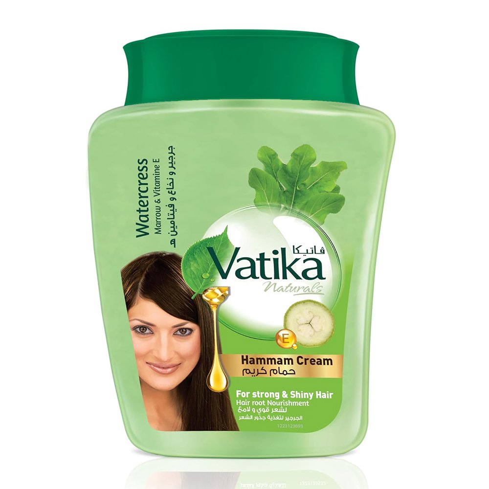 1007755 Vatika Hair Cream Bath with Watercress, Marrow, and Vitamin E - 450g