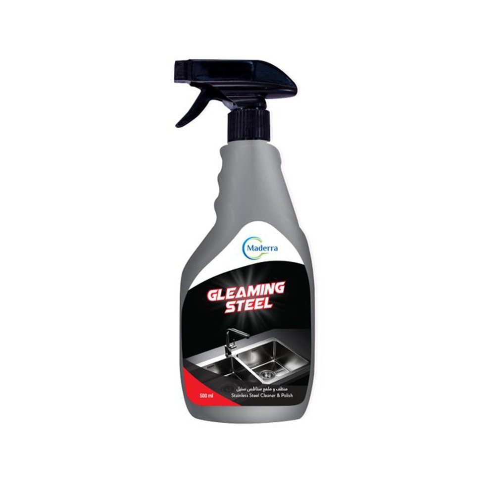 1010365 Maderra Gleaming Steel Stainless Steel Cleaner and Polish - 500ml