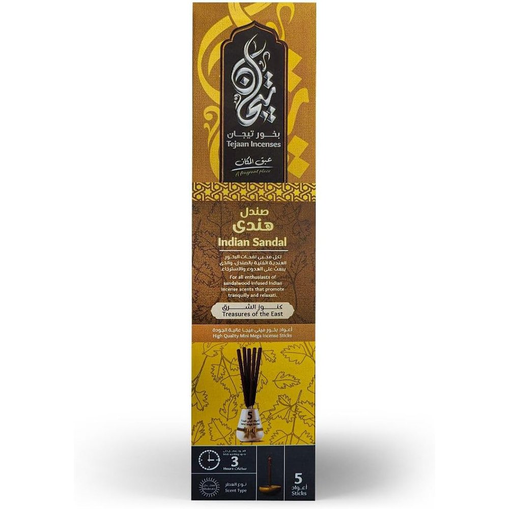 1010369 Tejaan Mini lncenses Indian sandal scent – 5 sticks
