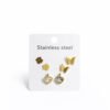 Pack of stainless steel earrings in various shapes - 4