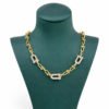 Stainless Steel Necklace with Rhinestones - Tiffany