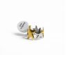 Stainless steel ring silver and gold free size - Stars