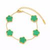 Rose Stainless Steel Bracelet - Green