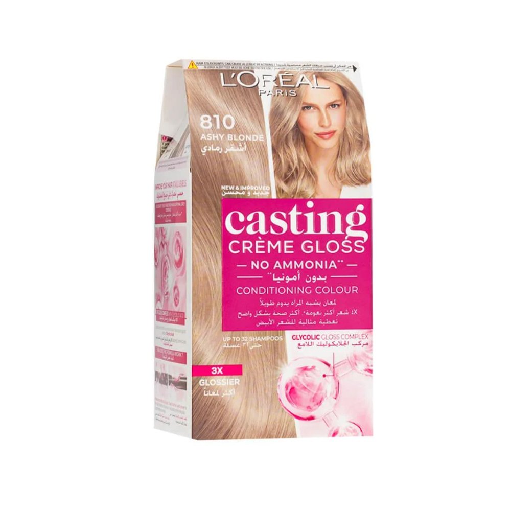 1007805 L'Oréal Paris Casting Crème Gloss Hair Color - 810 Ashy Blonde