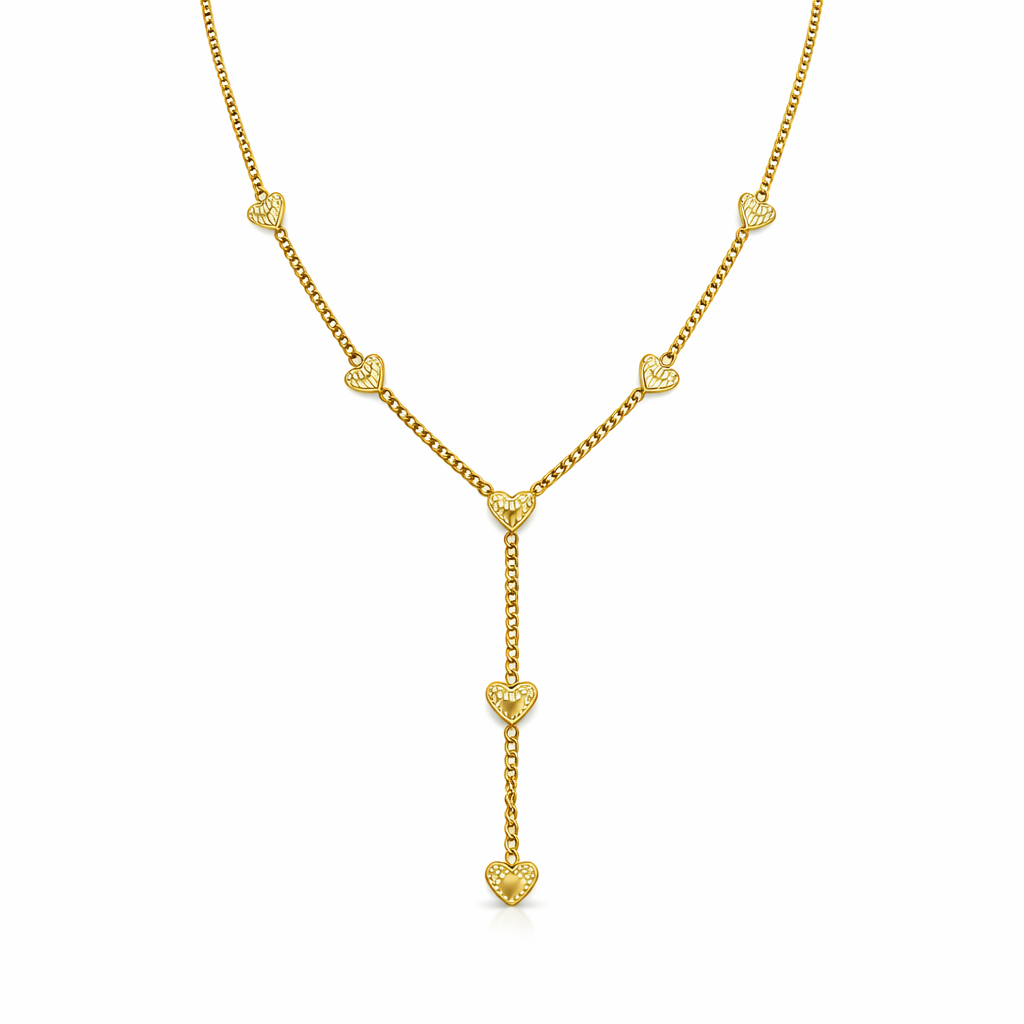 101266 Stainless steel chain - hearts