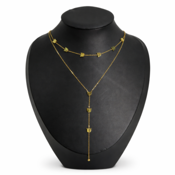 Two-tier stainless steel chain - butterflies