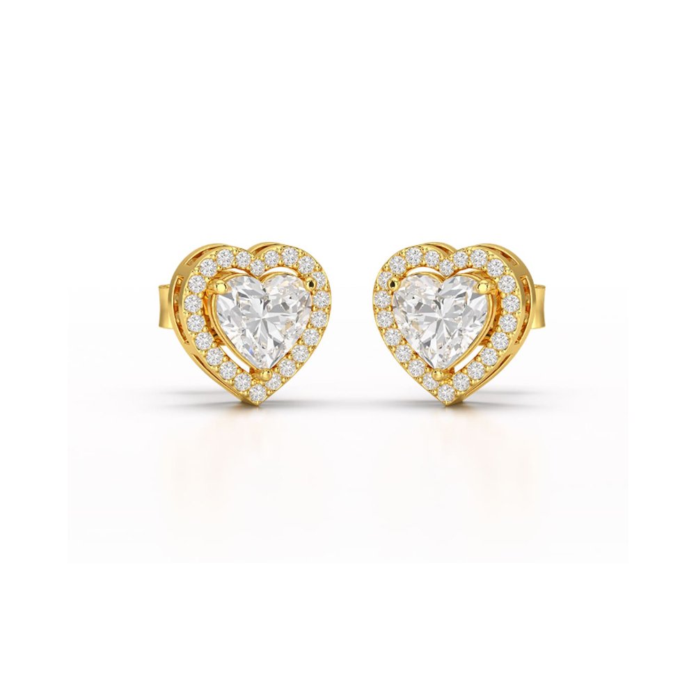 101317 Stainless steel earring - heart lobe