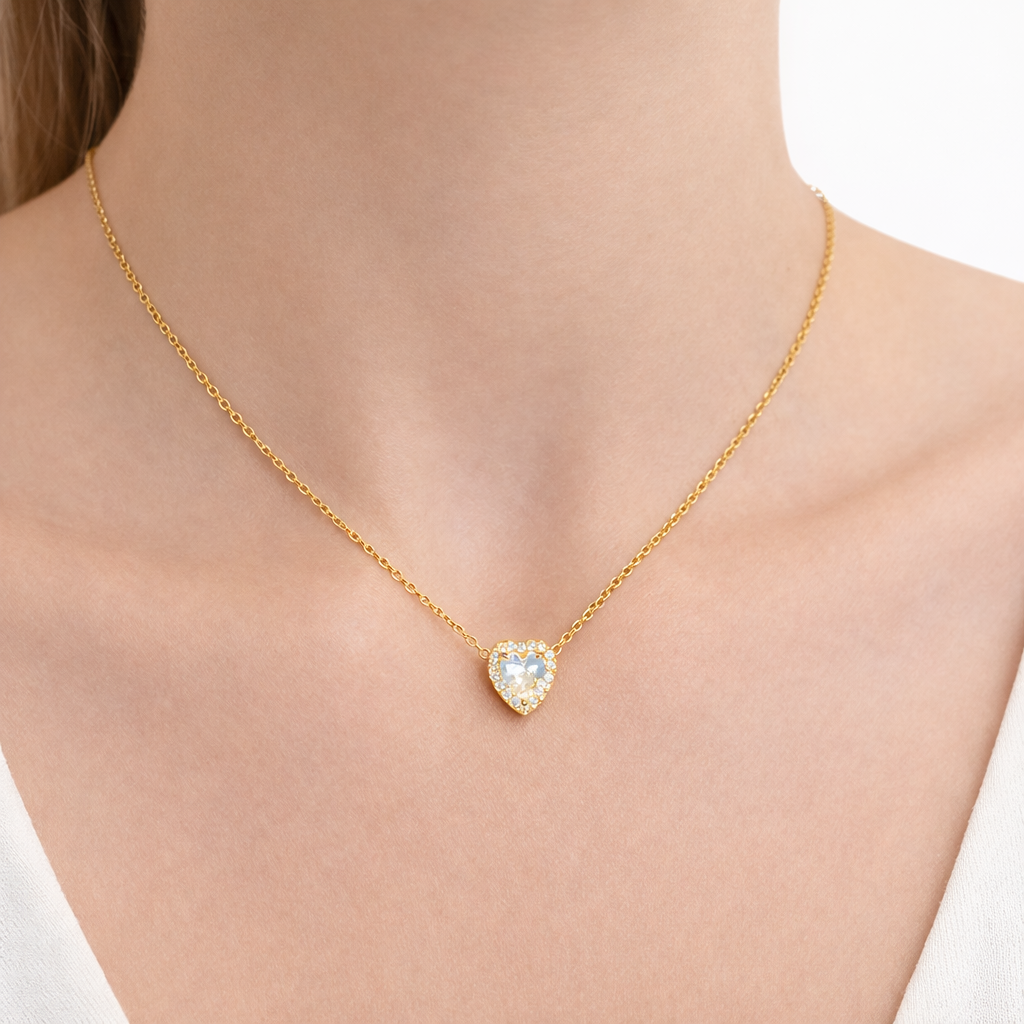 101321. Stainless steel chain - heart lobe