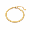 Stainless steel snake back bracelet - gold