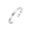 Stainless steel bracelet with the Throne Verse inscription - silver