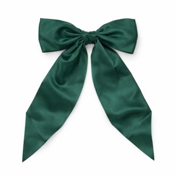 Multi-colored satin bow hair clip