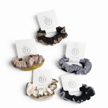 Multi-Colored Crunchie Hair Clips - 3 Pieces