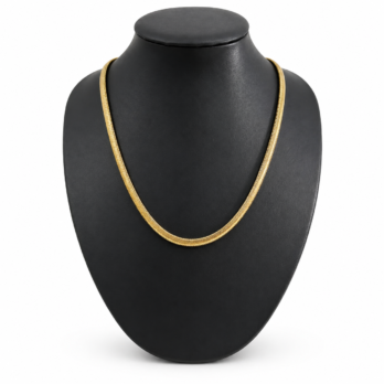 Wide Snake-Back Stainless Steel Chain - Gold