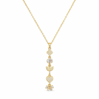 Stainless steel chain long pendant multishaped