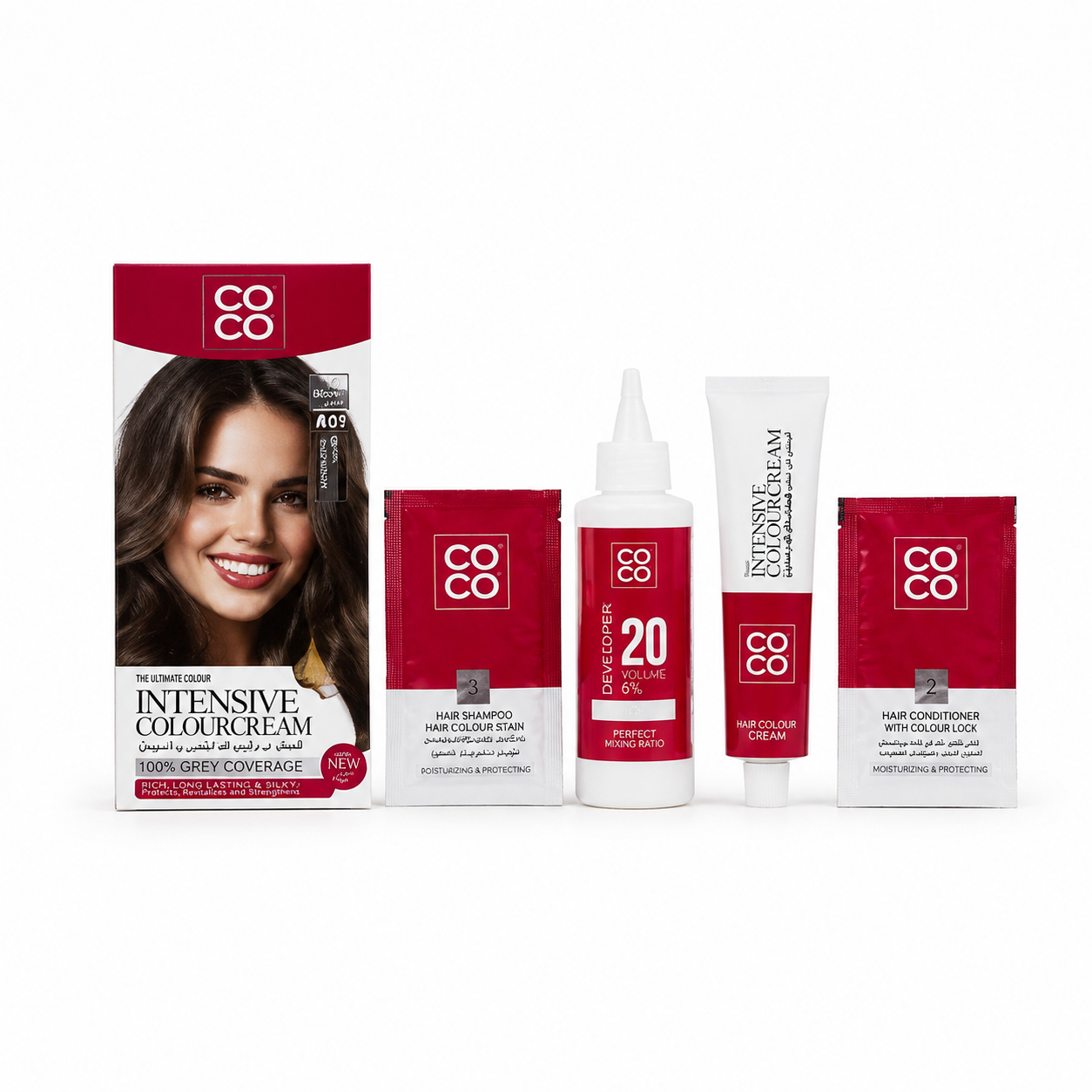 1007790 Coco Colouring Kit Intensive Hair Dye - 8.11 Light Olive Blonde