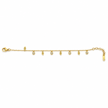 Fun stainless steel anklet - leaf design