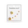 Pack of stainless steel earrings in various shapes – 5