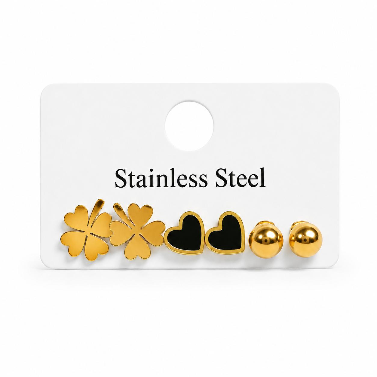 101468 (2) Pack of stainless steel earrings in various shapes – 7