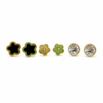Pack of stainless steel earrings in various shapes – 6