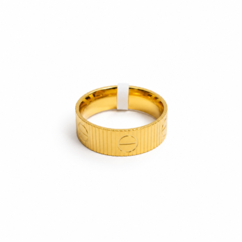 Cartier Stainless Steel Ribbed Ring