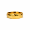 Stainless steel ring with slanted lines - thin