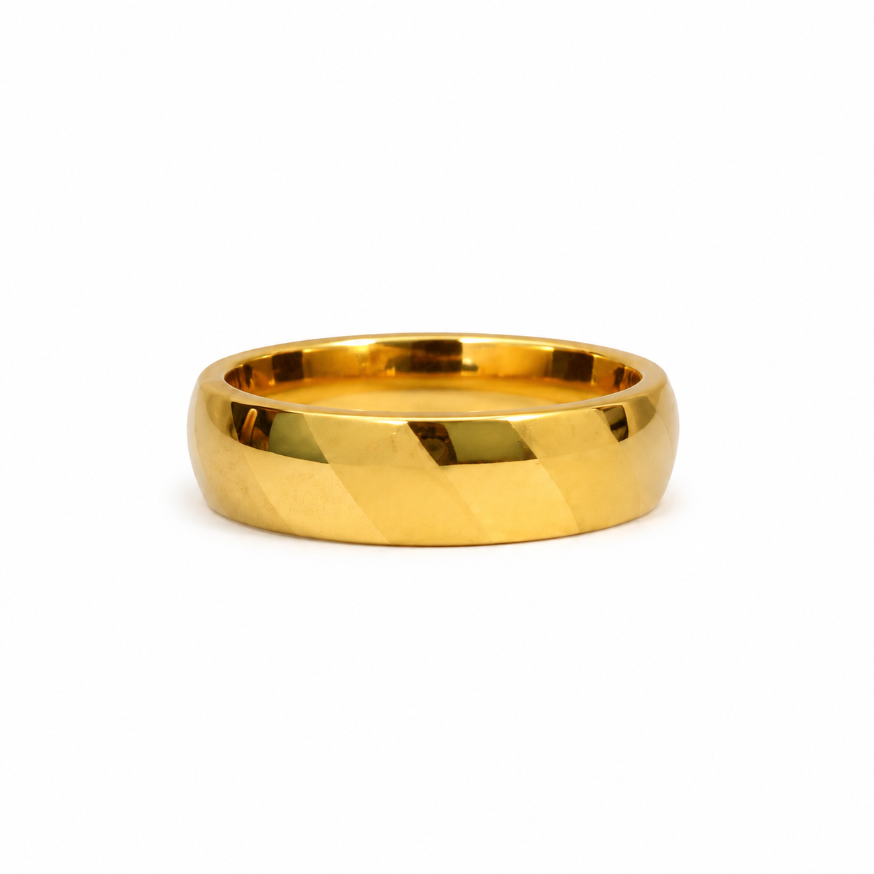 101471 Stainless steel ring with slanted lines - thin