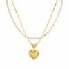Two-tier stainless steel chain – Heart lobes