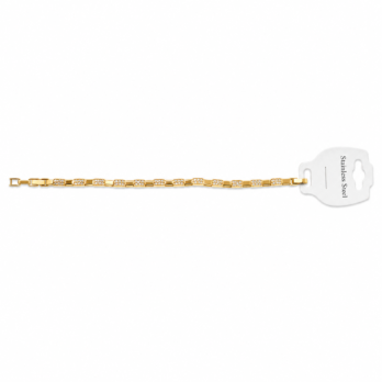 Rectangular stainless steel chain with lobes