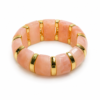 Wide Elastic Acrylic Resin Bracelet – Pink